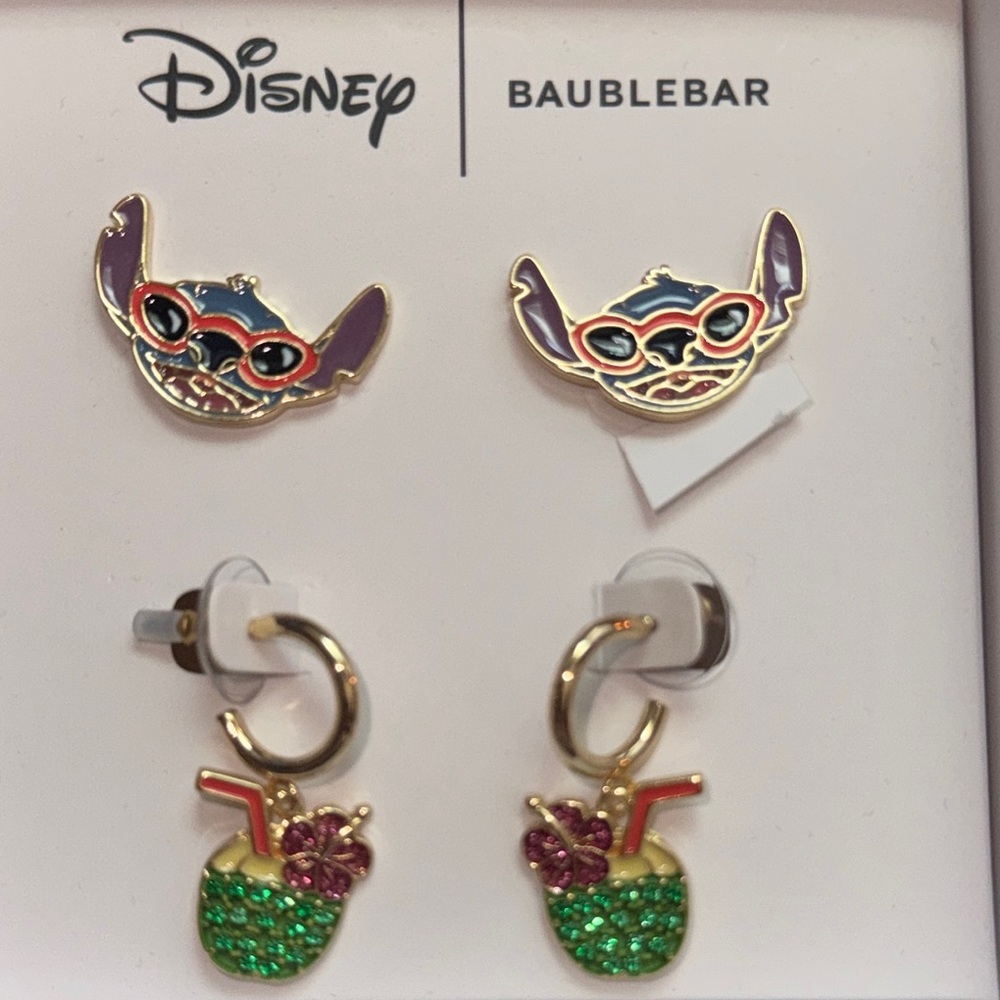 BaubleBar Lilo and Stitch earrings